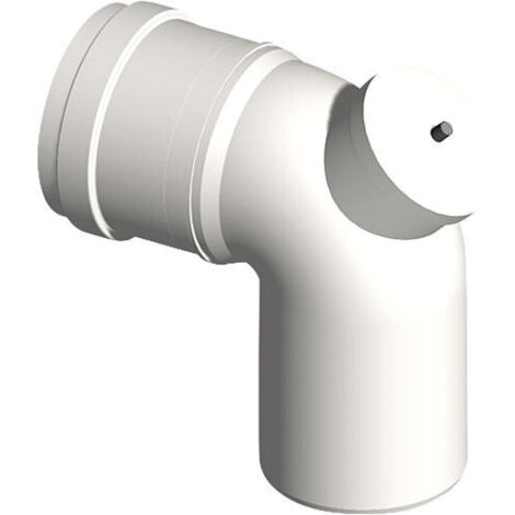 Systeme gaz d'echappement plastique Coude 87° avec ouverture controle DN 80