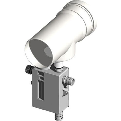 Systeme gaz d'echappement plastique Ecoulement condensat, vertical avec siphon DN 80