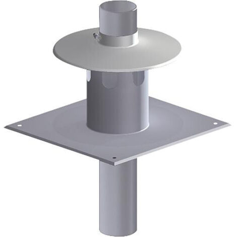 Systeme gaz echappement plastique Kit embouchure Uni (collier centre inclus) - DN 60