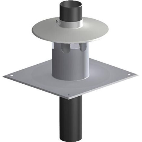Systeme gaz echappement plastique Set embouchure 3 - DN 80/125