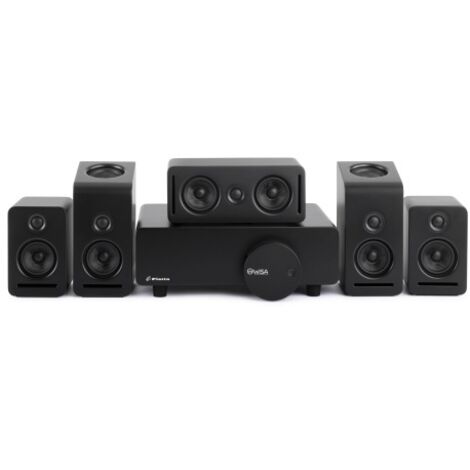 Système Home Cinéma Dolby Atmos 5.1.2 Sans Fil - Platin Monaco - Son Surround 360° Certifié THX - Technologie WISA Faible Latence - Noir