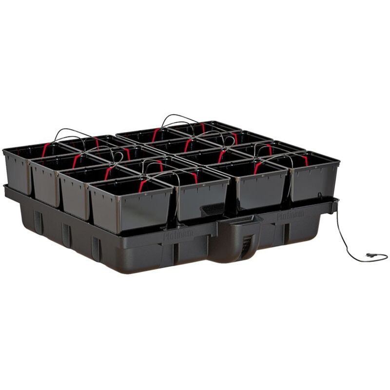 HydroPro - 16 pots bato - 120 x 116 x 38,5cm - Système hydroponique - Platinium