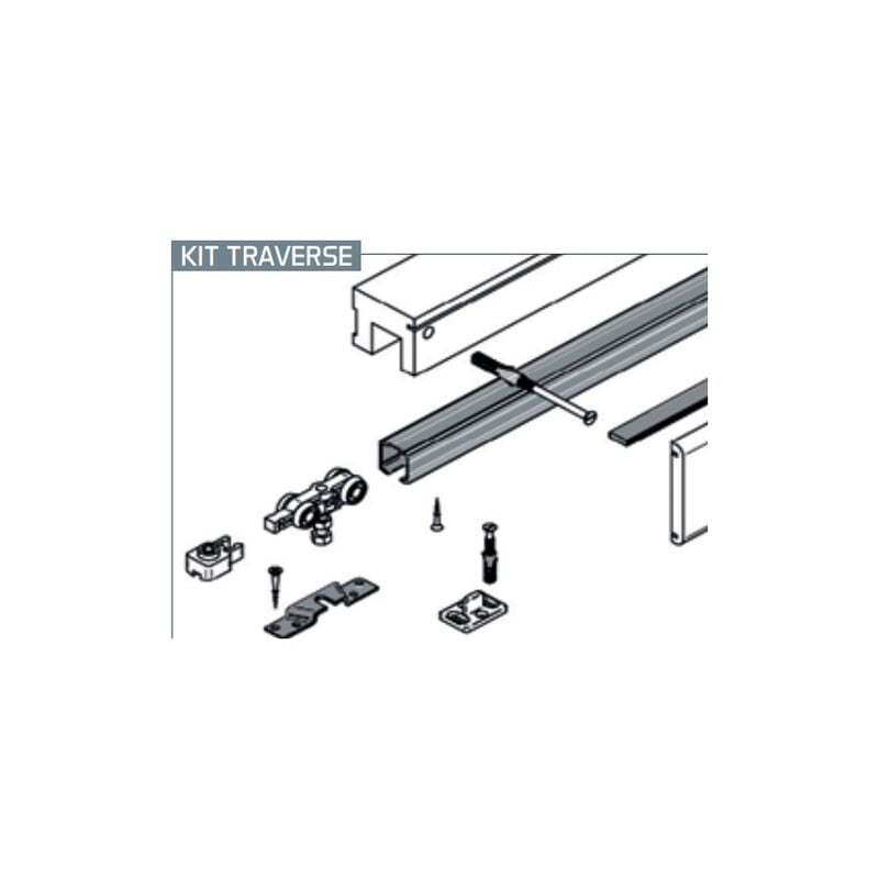 Système porte coulissante en applique Applisystem Fibrotubi Traverse 600-900 - 92030002