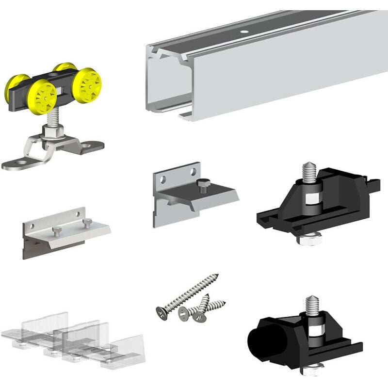 Slid'up By Mantion - Système coulissant slid'up 160 pour 2 portes - 2 rails 1,94 m - 60 kg