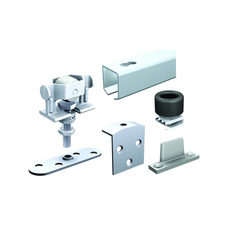 Mantion - Kit pour porte coulissante suspendue CADETT185 fix plafond - Longueur : 1.85 m - Profil u : Non