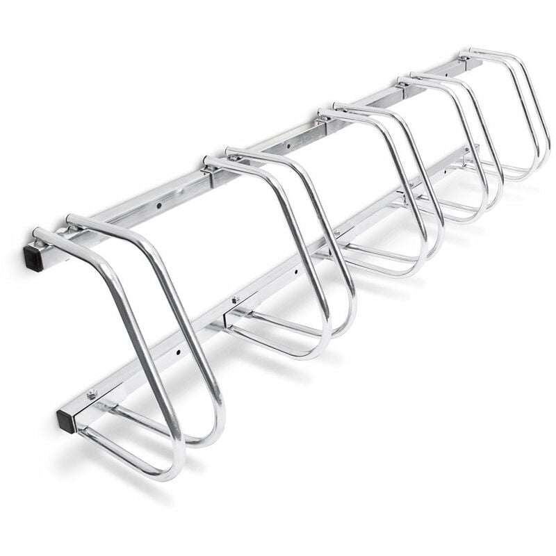 Système range vélo râtelier inclinable 5 vélos garage pratique au sol ou mural