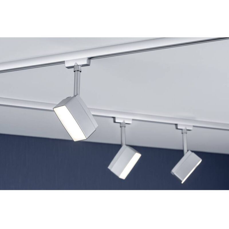 Luminaire sur rail haute tension Paulmann Pedal URail led intégrée 5 w led chrome (mat)