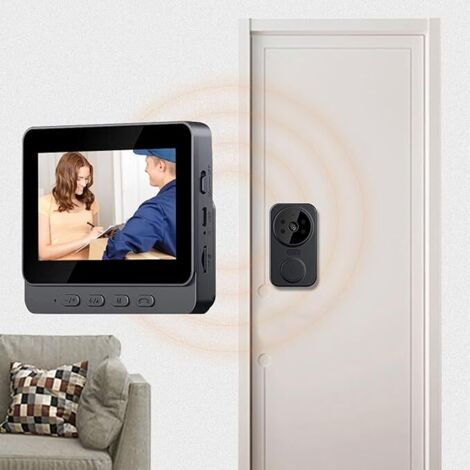 Système vidéo sans fil avec WiFi, interphone vidéo 1080p, moniteur avec audio bidirectionnel.