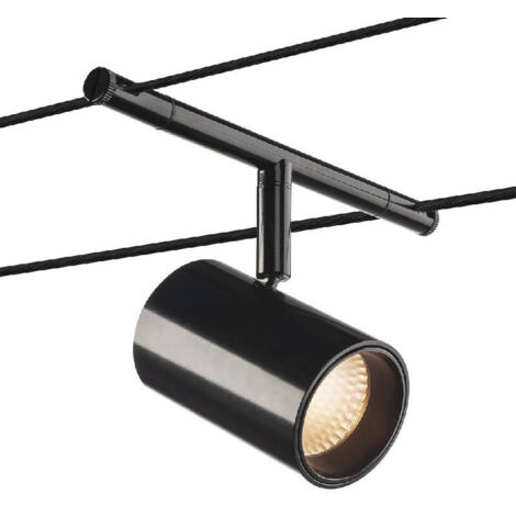Systèmes câble tendu NOBLO SPOT spot pour câble tendu T.B.T. intérieur noir LED 85W 2700K - SLV 1002694