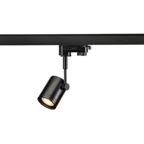 Systèmes rail 3 allumages 230V BIMA 1 spot noir GU10 max. 50W adaptateur 3 allumage inclus - SLV 152240