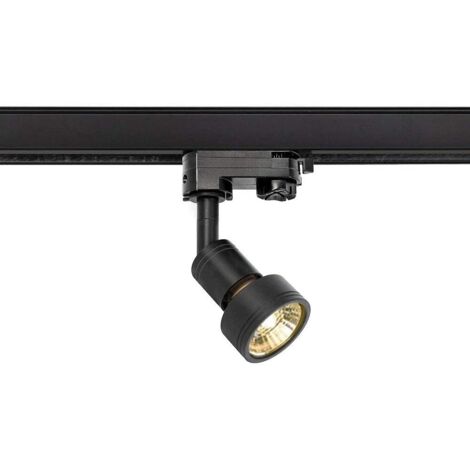 Systèmes rail 3 allumages 230V PURI TRACK spot pour rail 3 allumages intérieur noir GU10/QPAR51 50W max - SLV 153560