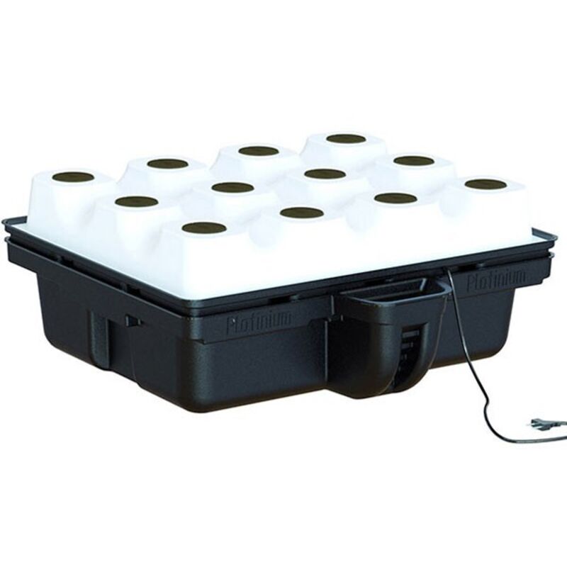 Platinium Hydroponics - Platinium - AeroTop - 12 plantes - 80 x 80 x 38.5 cm - Système aéroponique