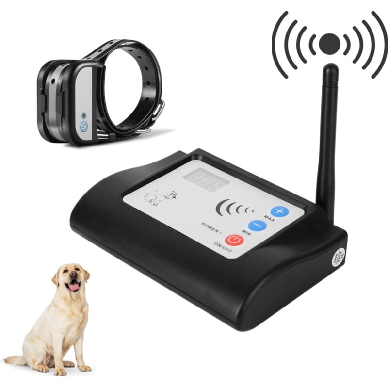 Jeffergarden Système de clôture électronique sans fil led pour collier de dressage de chien rechargeable (prise eu 100‑240V)