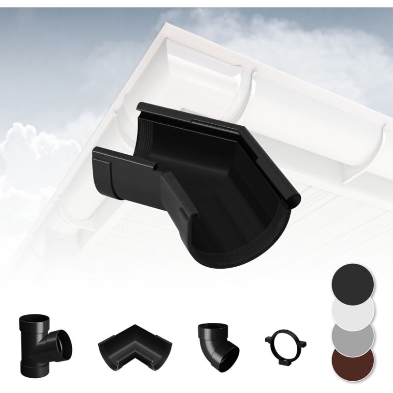 Rainway - Système de gouttière - pvc plastique de 130 mm, sélection de composants 130: anthracite, Pièce d'angle extérieure 135