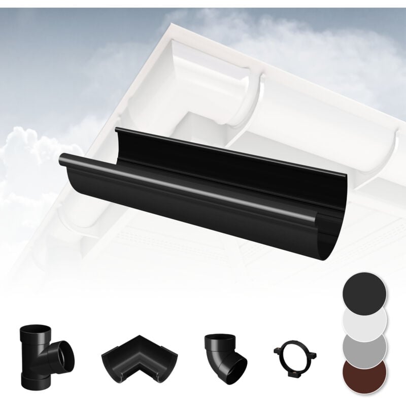 Rainway - Système de gouttière - pvc plastique de 130 mm, sélection de composants 130: anthracite, Gouttière