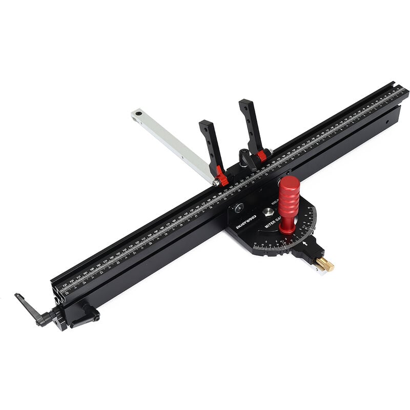 Insma - enjoywood Jauge à onglets d'angle M1 Pro pour le travail du bois avec clôture étendue pour scie à table toupie jauge de réglage d'angle de