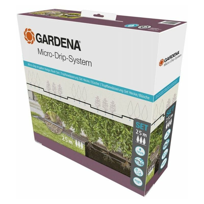 Gardena - 13500-20 Kit système Micro-Drip arbustes/haies 25 m