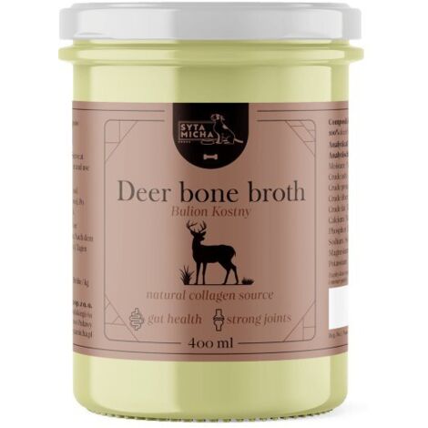 Syta Micha  Caldo de perro  Frasco de 400 ml - Caldo de hueso de ciervo 400 ml