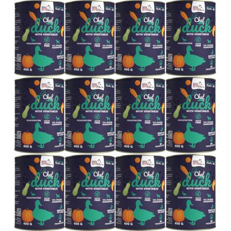 SYTA MICHA Canard aux légumes, pâtée pour chien, boîte de 12 x 400 g