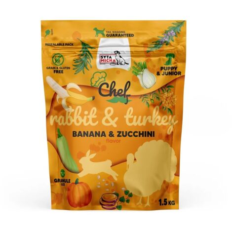 SYTA MICHA Chef lapin à la dinde junior - nourriture sèche pour chien - 1,5kg