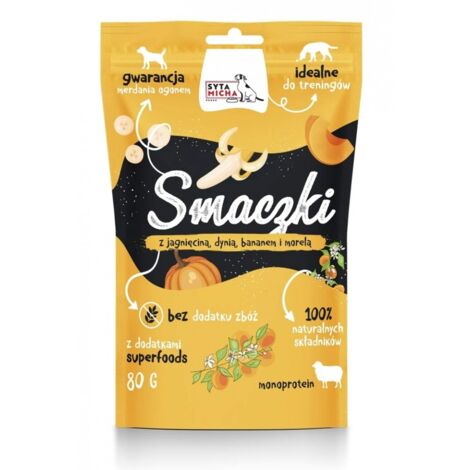 SYTA MICHA Lamm-, Kürbis-, Bananen- und Aprikosen-Leckerlis 80g für Hunde