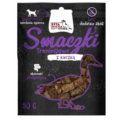 Syta Micha  Premios de adiestramiento para perros  Paquete de 50 g - Premios de adiestramiento con pato 50 g