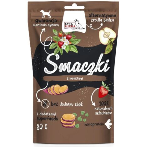 Syta Micha  Snack per cani con insetti  Confezione da 80 g - Snack per insetti 80 g