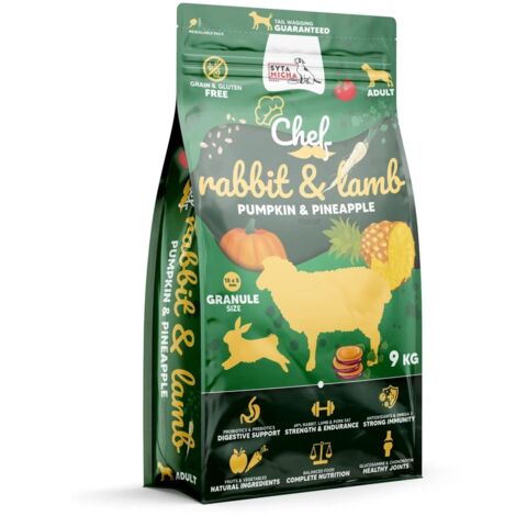 SYTA MICHA Trockenfutter per Cani con Coniglio, Agnello, Zucca e Ananas � 9kg