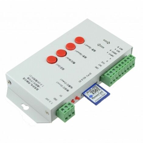T-1000S controlador DMX512 programable para led RGB con tarjeta de memoria  WS2811 WS2801 LPD8806 LP