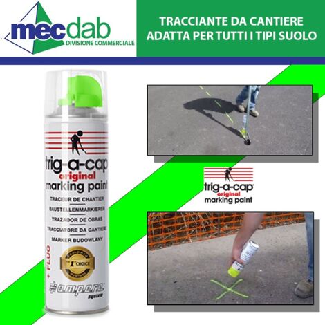 T-a-c spray per marcatura di costruzioni 500ml verde neon (confezione da 12)