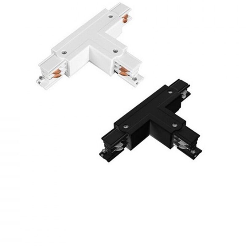 

T Conector de carril trifásico | Color del soporte: Negro