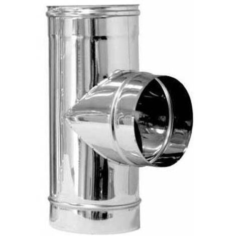 T d'acier à 90° pour conduits de fumée