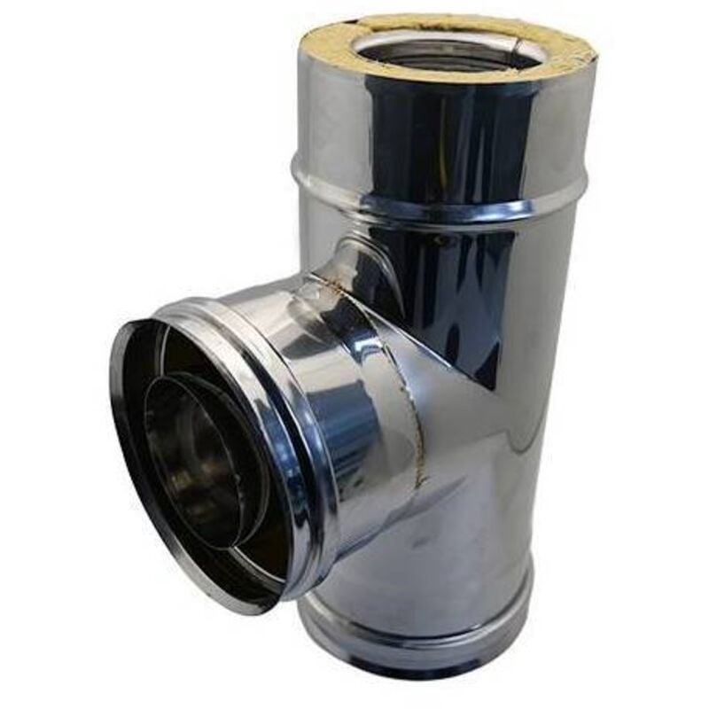 DK - t en acier inoxydable 316l avec double paroi à 90°