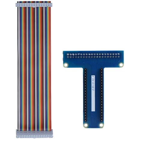 T-förmige GPIO-Erweiterungsplatine mit 40-poligem Flachbandkabel für Raspberry Pi 1B+/2B/3B