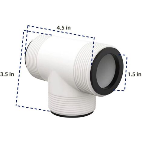 T-förmiger Schlauchverteiler für Schwimmbäder, kompatibel mit Intex Coleman Poolpumpen (2 Stück), geeignet für Durchmesser von 1,5 Zoll.