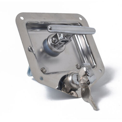 T Forme Acier Inoxydable Remorque RV Voyage Serrure Anti-vol Boîte À Outils Poignée Serrure de Porte pour Caravane Camion Ca