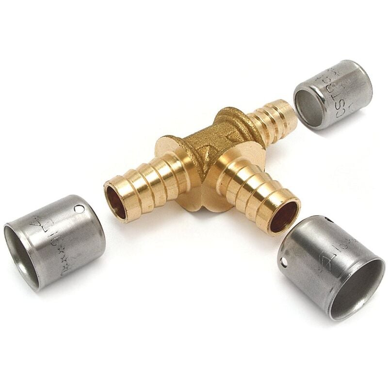 Té égal - a sertir - tube per - diamètre 16 - sachet 2 pièces Altech