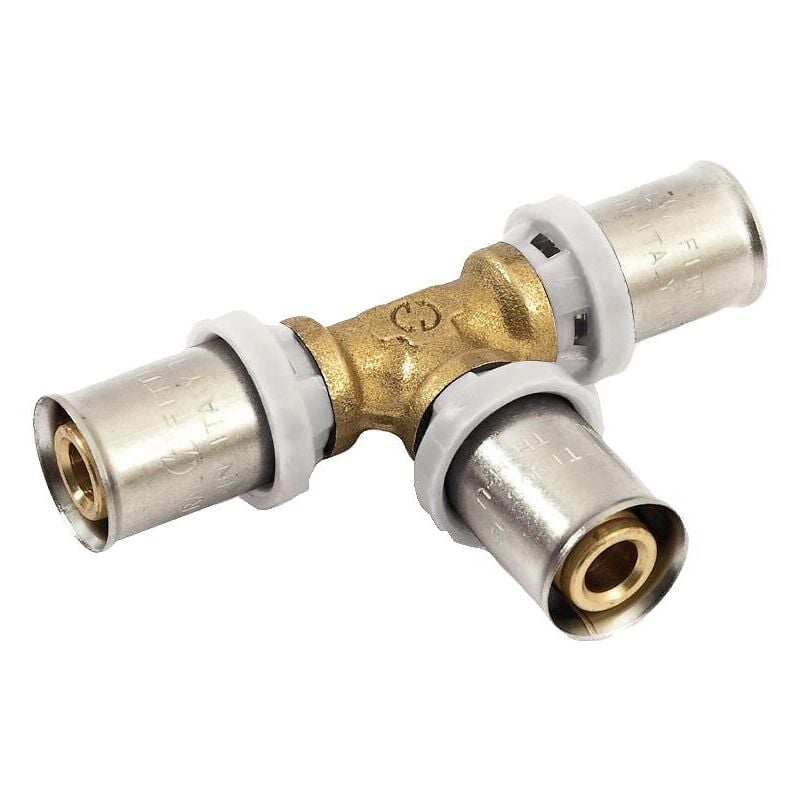 Té égal à sertir pour tube multicouche Acopex Alu diamètre nominal 20 Thermacome