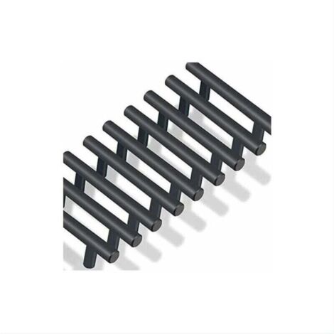 T-Griffe für Küchenschränke, Türen, Schränke, Schubladen, Schlafzimmermöbel, schwarz, Achsabstand 96 mm, 20 Stück – Schwarz