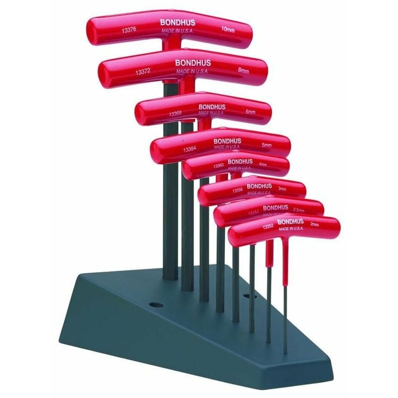 Bondhus HTX80MS8 Piece 2-10mm Hex T-Handle Set, 13389
