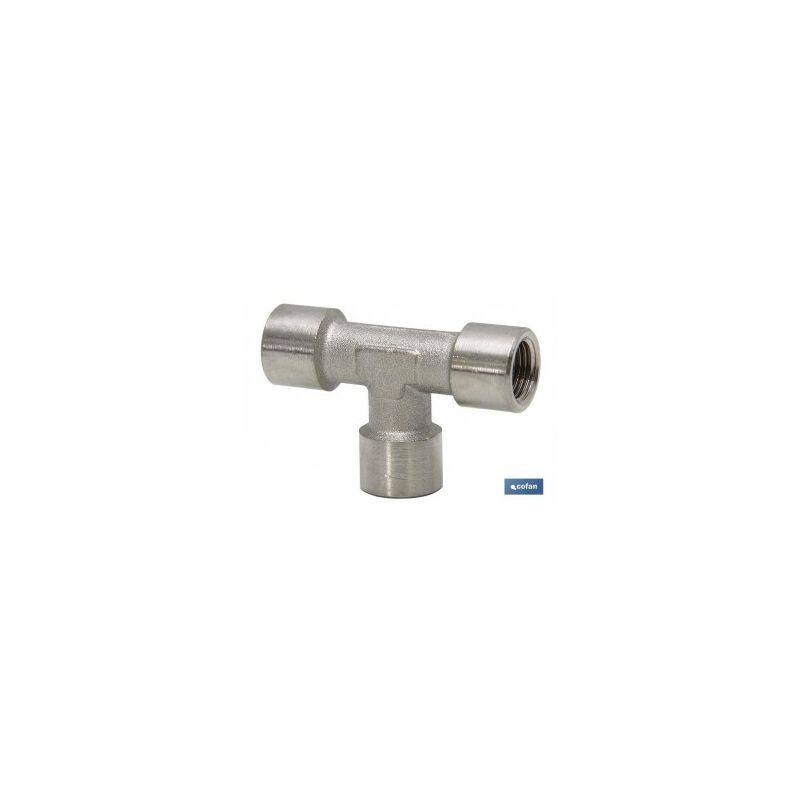

T hembra latÓn niquelado r-38
