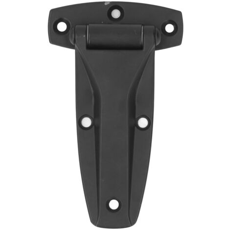 T Hinge Soft Close Tee Hinge Zinc Alloy T Strap Hinge Replacement for Toolbox Car Door Black