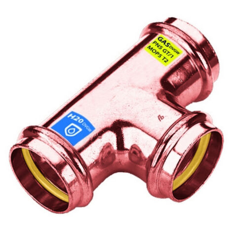 T IN RAME A PRESSARE FFF ACQUA/GAS- Diam. 35- FRABO- pezzi 1