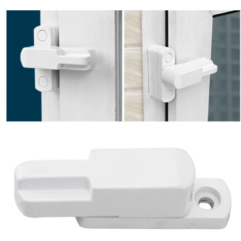 T-Lock Fenstersicherung – Aluminium, Diebstahlsicherung und Kindersicherung – Weiß – Universell, einfache Montage – 1 Schloss + 2 Abdeckungen