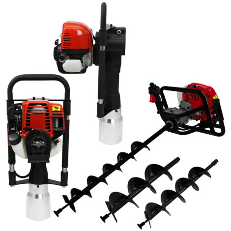 T-Mech Earth Auger & 4-Stroke Post Driver 120mm