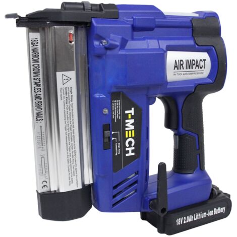 T-Mech Nail & Staple Gun with Additional Battery