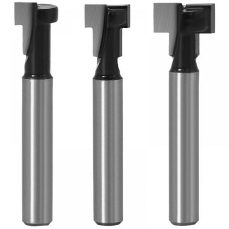 T-Nut-Fräser, T-Nut-Fräser-Formfräser, 3 Stück, 7.96mm, 9.52mm, 12.7 mm