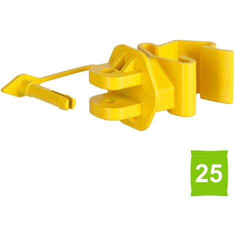 T-Pfosten Pinlockisolator gelb, 25 Stück