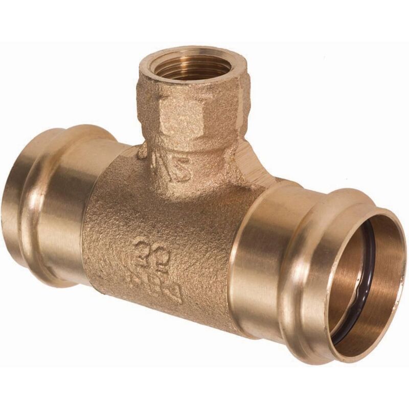 Té à sertir - cuivre - femelle / femelle - diamètre 14 / 1/2 / 14 mm - sachet de 2 Altech alt02pt8g140414