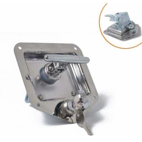 T-shaped anti-theft stainless steel door lock with toolbox handle for motorhome, caravan, camper, patrol car, YMYNY